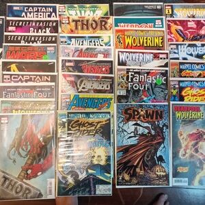 Marvel and DC Comic Collection (70 Comic Books) Bagged & Boarded Mint Conditi